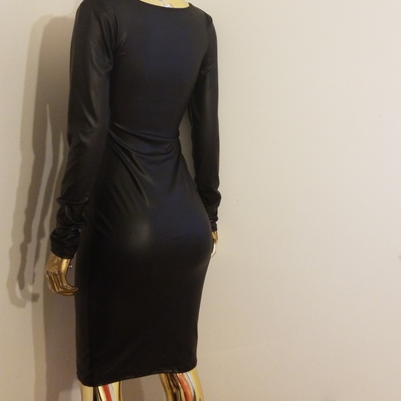 Faux Leather Dress - Picture 4 of 6